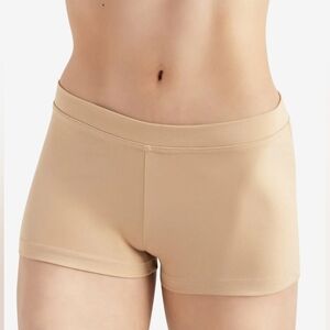 Capezio Nude TB113 Boy Cut Low Rise Shorts Size XS